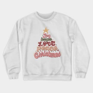 Christmas Word Art Joy Hope Love Crewneck Sweatshirt